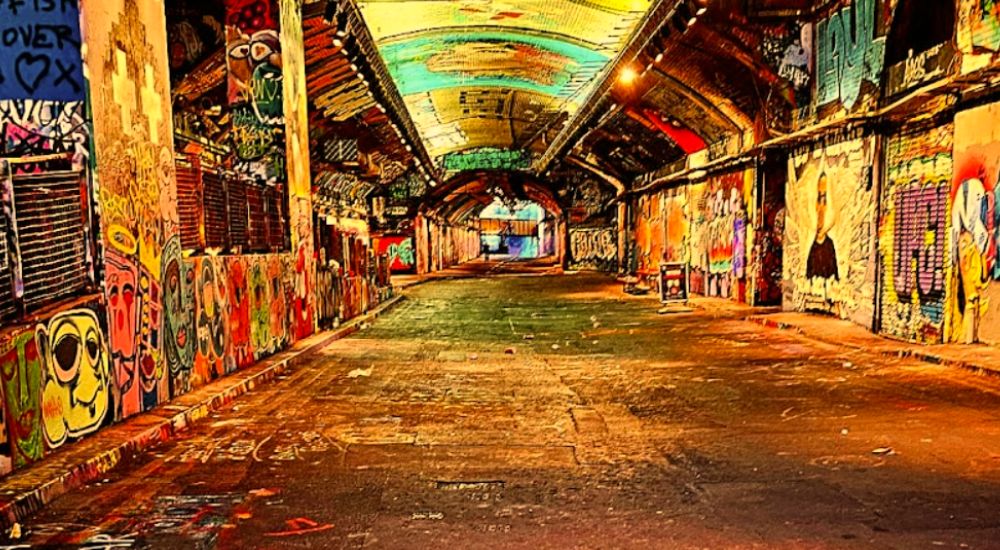 leake street graffiti tunnel Londres